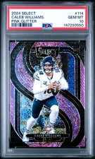 2024 PANINI SELECT PINK GLITTER #114 CALEB WILLIAMS 1/15 PSA 10