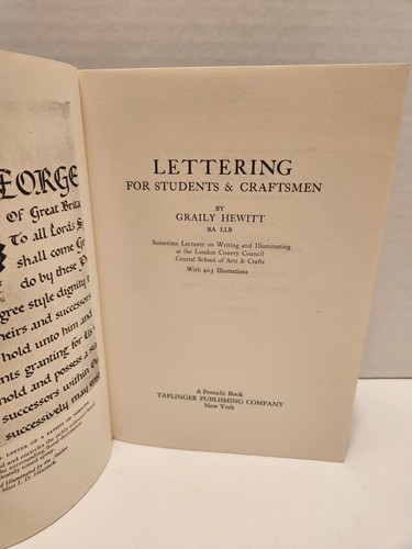 Lettering for Students and Craftsmen Graily Hewitt 1930 1981 PB Free Shipping - Imagen 7 de 8
