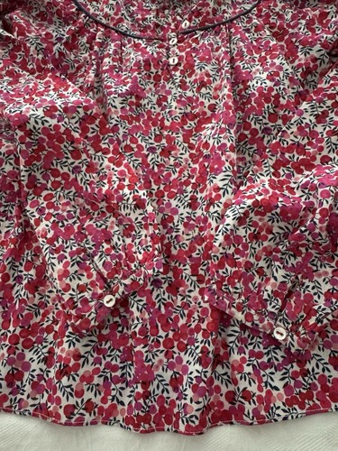 Jacadi Paris Girls Blouse LS 8yrs Liberty Print Berry Floral - Picture 4 of 5