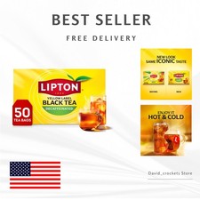 Sustainably Sourced Lipton Decaf Black Tea - 50 Bags of Heart-Healthy Delight