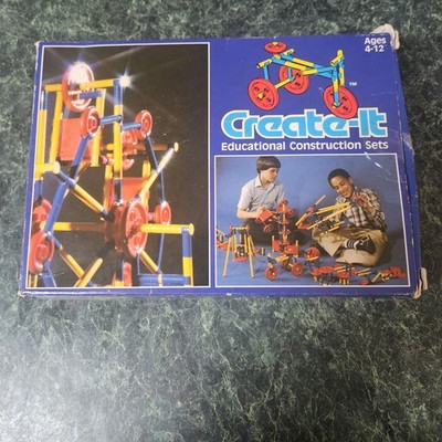 Vtg Rare 1984 Create-It Educational Construction Partial Set Holland Box