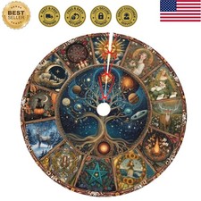 Novelty Seasons Christmas Tree Skirt 36 Inch Xmas Tree Mat Party Decor Suppli...