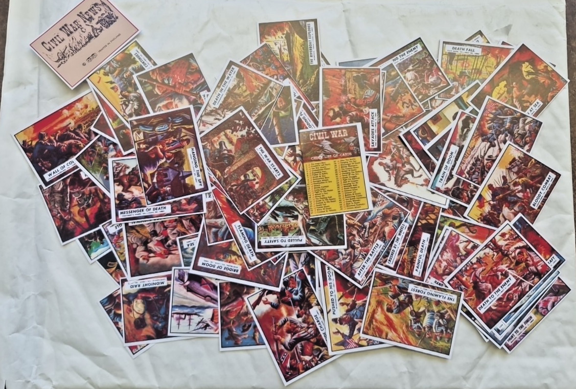 Civil War News Repro set of 88  including checklist card 81mm x 57mm