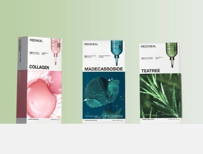 MEDIHEAL Essential Mask Pack korean Madecassoside Tea Tree Collagen 30 Sheets