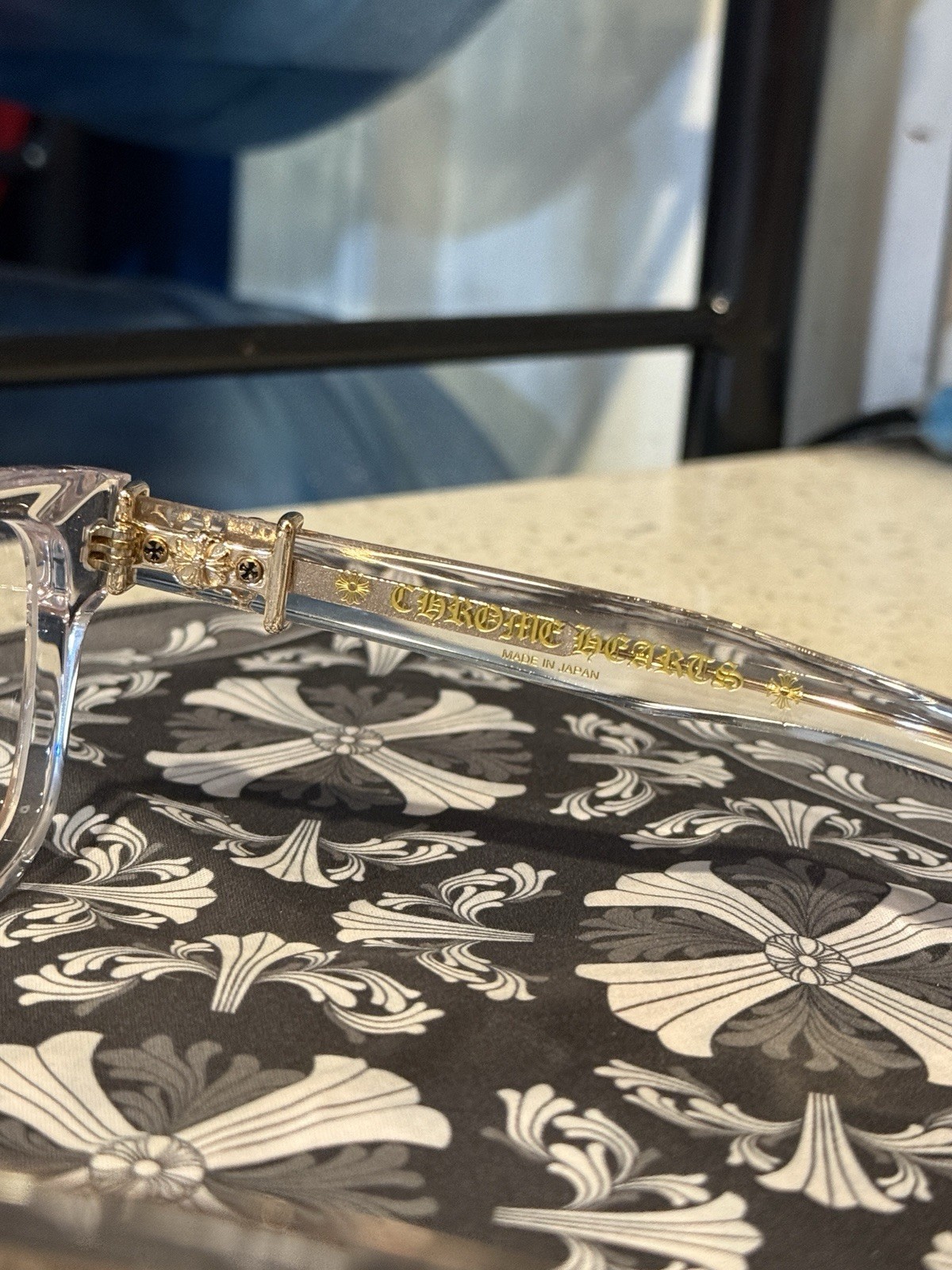 Chrome Hearts Clear gold vagillionaire II  glasses  thumbnail 3
