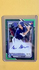 2024 Bowman Chrome Sam Shaw 1st Bowman Auto Green Lava Refractor /99 Blue Jays
