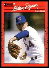 Nolan Ryan 1990 Donruss #166 Texas Rangers FREE SHIPPING AutographDen