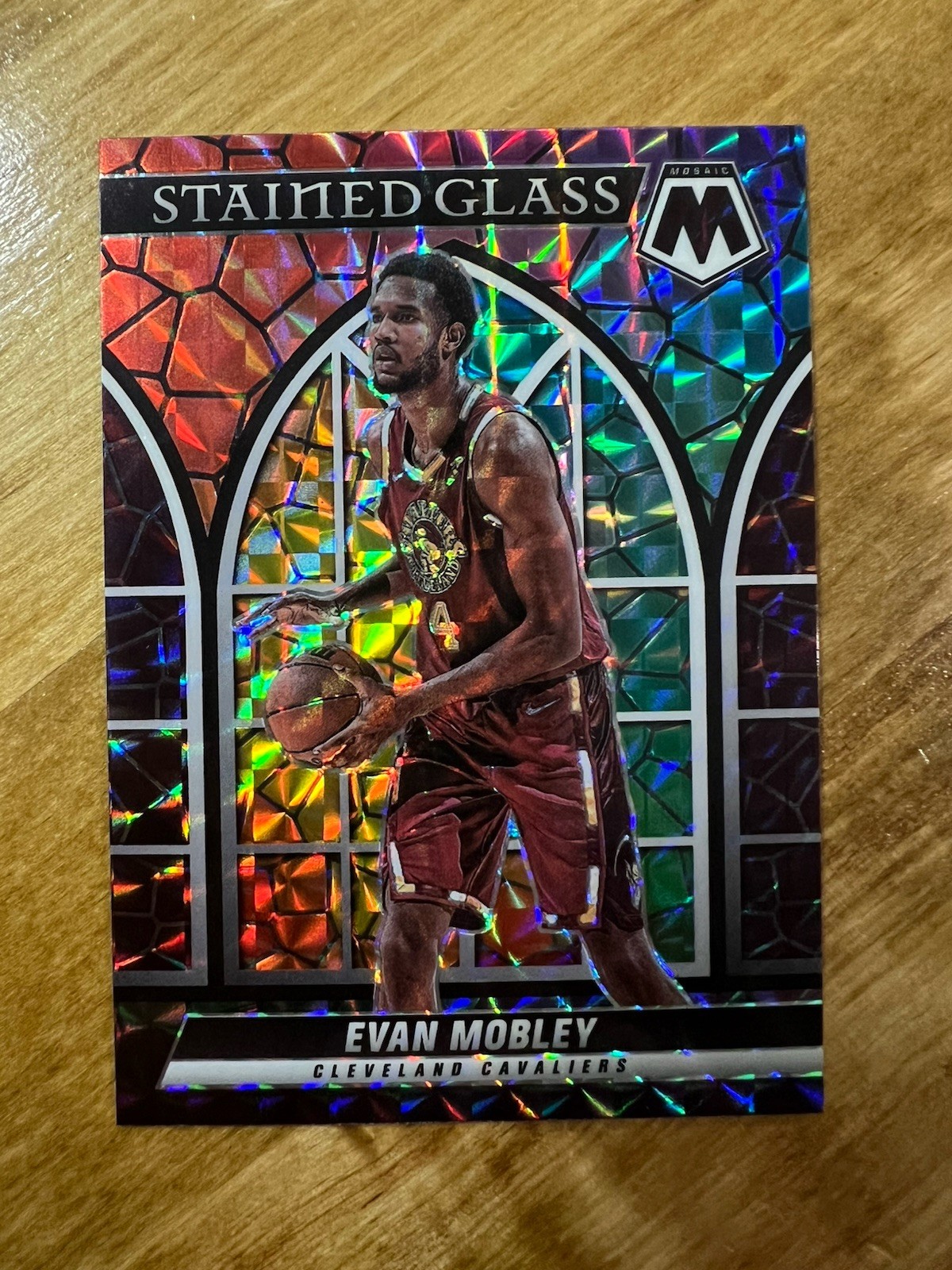 2021-22 Mosaic Evan Mobley #10 Rookie Stained Glass Case Hit SSP Cavs