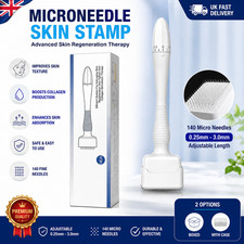 Derma Stamp 140 Titanium Microneedling Face Massager Adjustable Needle Length