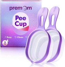 2 Urine Cups for Ovulation  Pregnancy Tests: Reusable  Collapsible Pee Cups fo