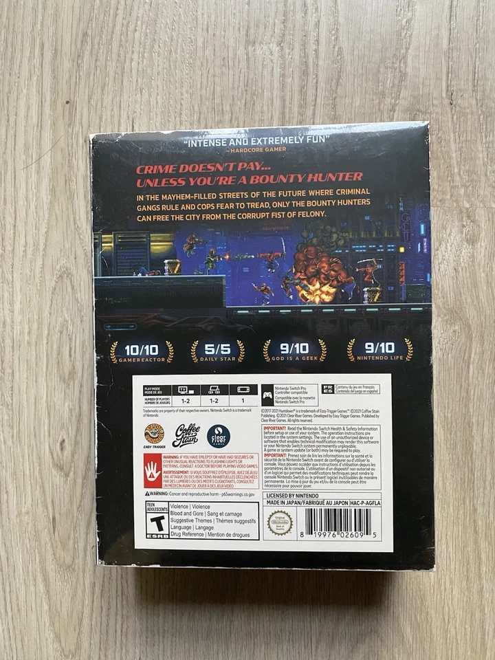 Huntdown Collector’s Edition LRG Nintendo Switch - Photo 3/4