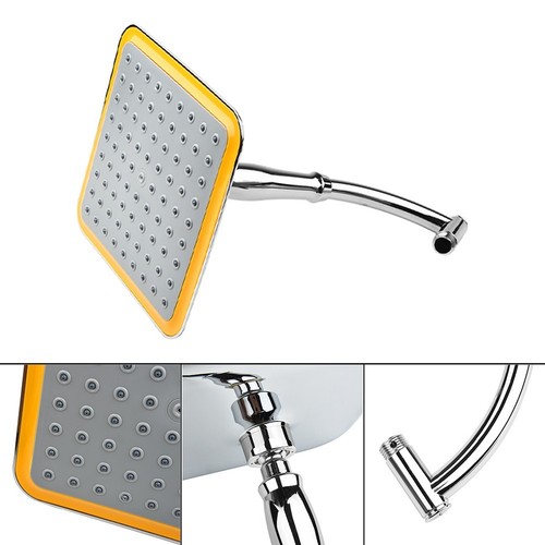 Set Duschkopf ABS Groß Regen Silber Eckig Form Wasserfall 23*23cm - Bild 2 von 12