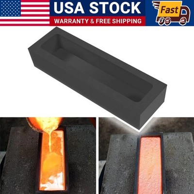 2KG Graphite Ingot Mold for Melting Casting Refining Gold Silver Brass Metal-