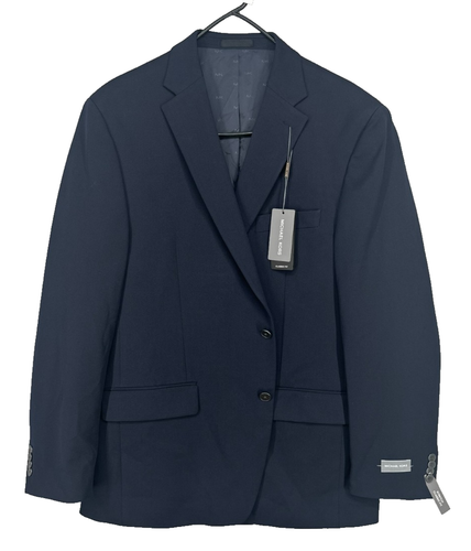 MICHAEL KORS Blazer Herren Größe 44R Navy Solid Classic Fit Stretch Jacke Neu mit Etikett