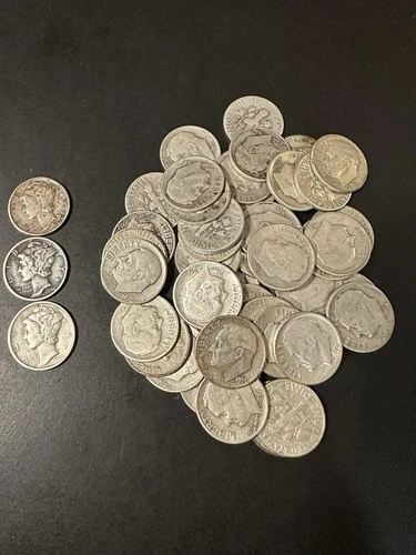 Roll of Roosevelt Dimes ( mostly)