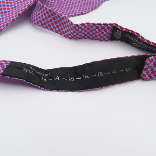 Brooks Brother Bow Tie Silk Self Tie Red Blue Polka Dot 2.25" Wide USA - Picture 4 of 4