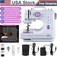 Electric Sewing Machine Portable Crafting Mending Machine 12 Built-In Stitches