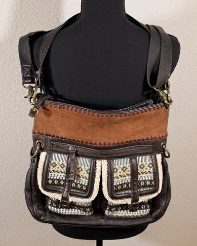 The Sak Boho Leather Bag With Pockets And Both Crossbody And Shoulder Straps - Picture 1 of 7