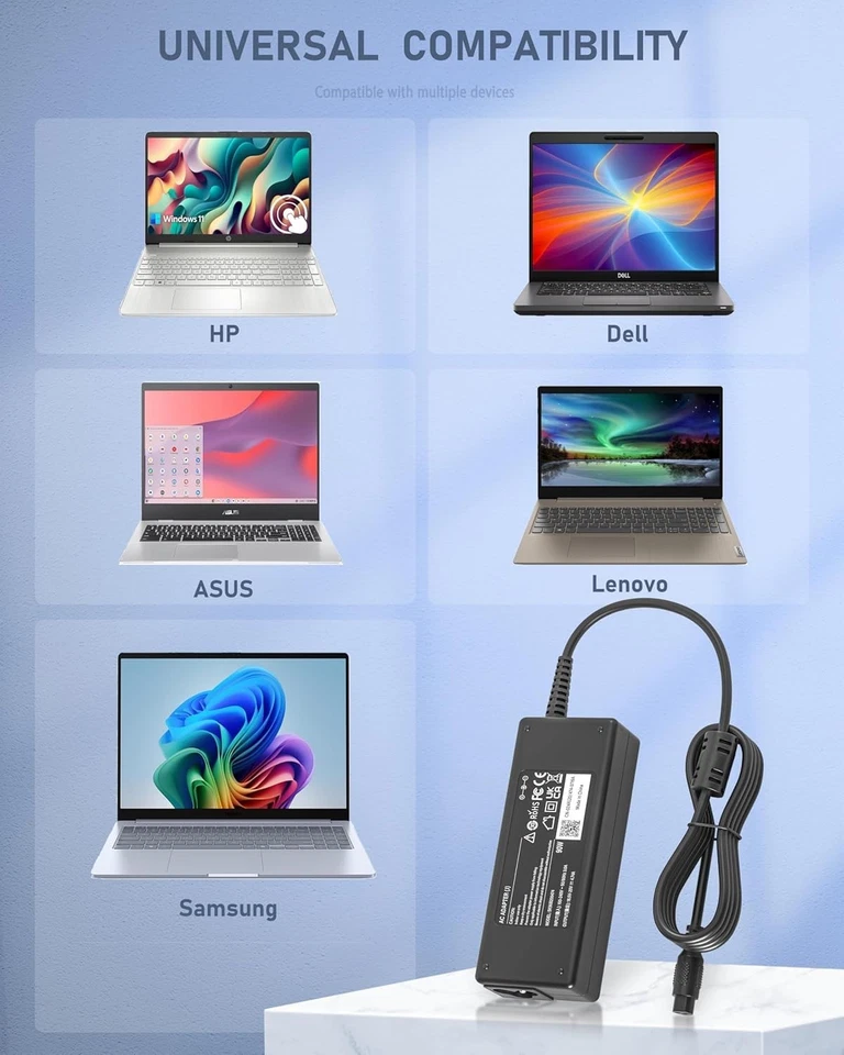 15 Tips 90W Universal Power Supply Charger for Laptop & Notebook AC/DC Power - Image 2 of 4