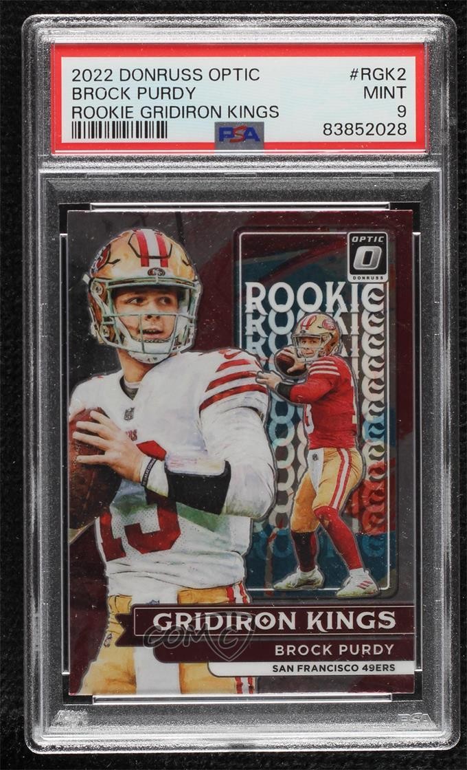2022 Panini Donruss Optic Rookie Gridiron Kings Brock Purdy PSA 9 MINT RC 1lc0