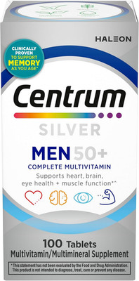 Silver Multivitamin for Men 50 Plus, Multimineral Supplement, Vitamin D3, B-Vita