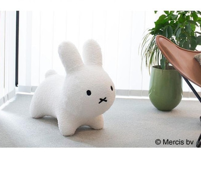 Bruna Bonbon Fuwamoko Fluffy Miffy White PVC Inflatable Rabbit Toy Ride-On Japan