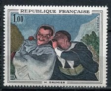 1966 TIMBRE FRANCE NEUF LUXE ** N° 1494 ** TABLEAU ART / DAUMIER