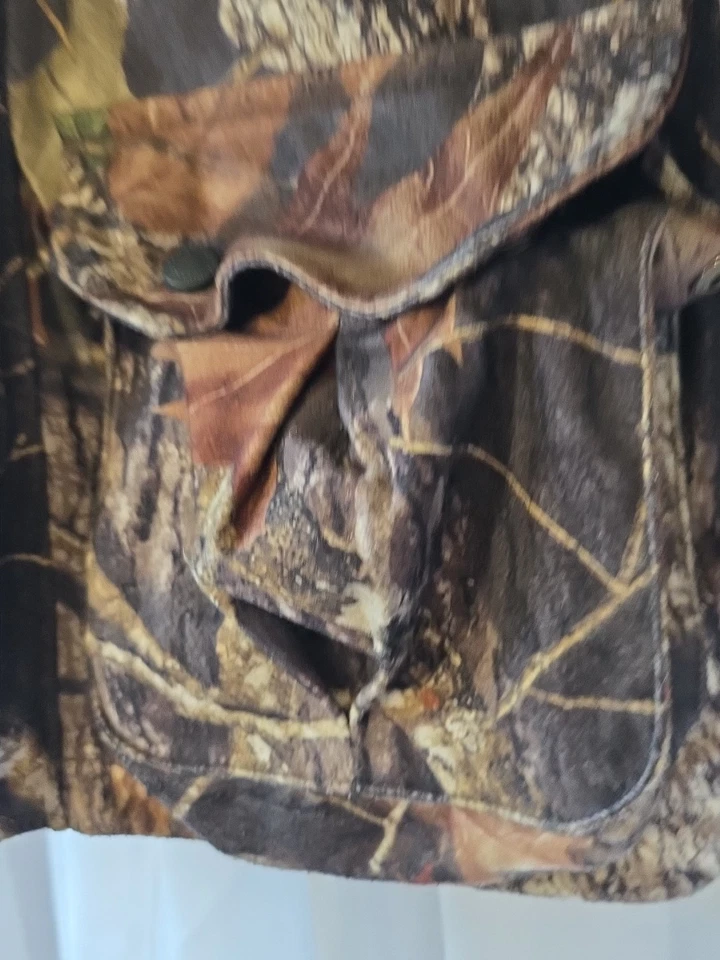 Cabela's 儿童迷彩狩猎夹克青少年尺寸小号无帽 6 个口袋 — 第 2/4 张图片