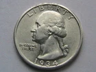 1934 WASHINGTON QUARTER