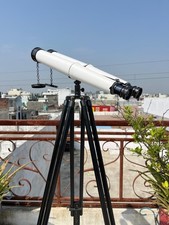 Brass Nautical Binocular Tripod Stand Vintage Decor Spyglass Binoculars