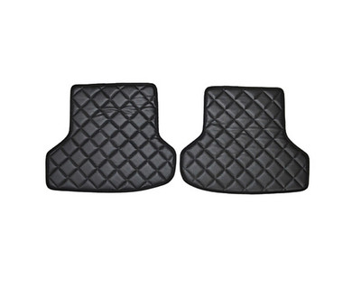 2 X Schwarz Heck Anti-rutsch Öko Leder Fußmatten für Audi A3 2003-2013 Hatchback