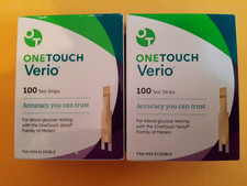 200 Count One Touch Verio Blood Glucose Test Strip 100X2 Exp 2/2027 Free Ship