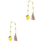 2pcs kreative Zitronenschnurrierung Fashion Home Perlen hängende
