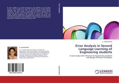 Error Analysis in Second Language Learning of Engineering students S. Jeyachandr
