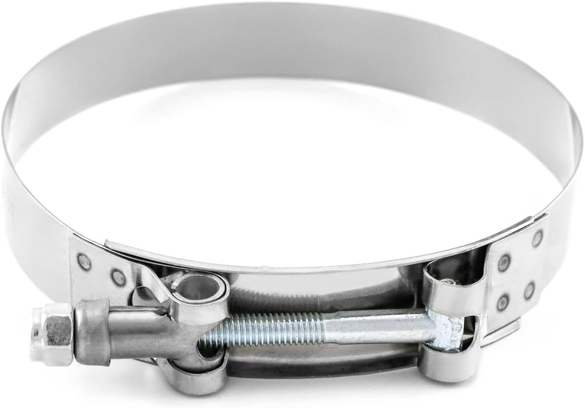 4" T-Bolt Hose Clamp Stainless Steel, Working Range 108mm - 116mm for 4" Hose...