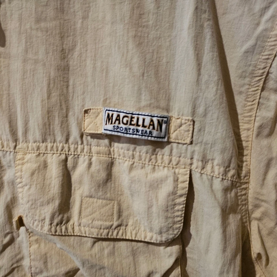 Magellan Sportswear Mens Yellow Short Sleeve Fishing Shirt XL - Image 3 of 4