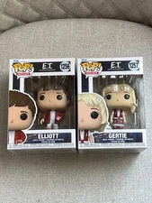 LOT OF 2 FUNKO POP E.T. THE EXTRA-TERRESTRIAL FIGURES ELLIOTT 1256 & GERTIE 1257