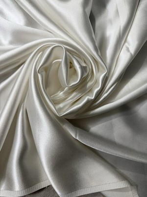 100 % Seide Satin Stoff 215GSM schwer 4 m lang x 54 Zoll weiß Kleid Handwerk Nähen -160A