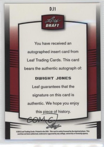 2012 Leaf Metal Draft Dwight Jones #DJ1 Rookie Auto RC - Picture 2 of 5