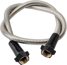 304 Stainless Steel 2Ft Garden Hose with Female to Female Brass Connector, 18Mm