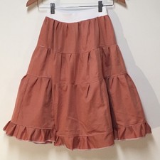 Skirt Girls 6/7 Maxi Rust Ruffle Tiered 100 Cotton Elegant Mom and Pop's Kids