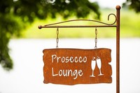 Rostoptik Schild Prosecco Lounge 24X46Cm Edelrost Gartenschild Gartendeko