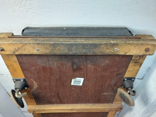 Vintage Wooden Kmart Mechanics Creeper Leather Headrest Kmart Logo Advertising - Foto 10 di 17