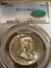 1956 Franklin Half Gorgeous PCGS MS 67 And Cac! 2 Sided Tone