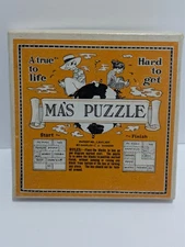 Ma's Puzzle In Original Box - Precursor to Slide Puzzles - Vintage Wood Pieces