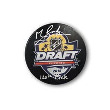 Mathieu Joseph Autographed 2015 NHL Draft Hockey Puck Inscribed 120th Pick