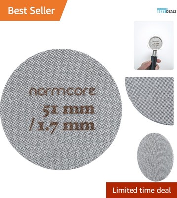 Ultimate 51mm Coffee Puck Screen - 1.7mm Thick for Consistent Espresso Brewing