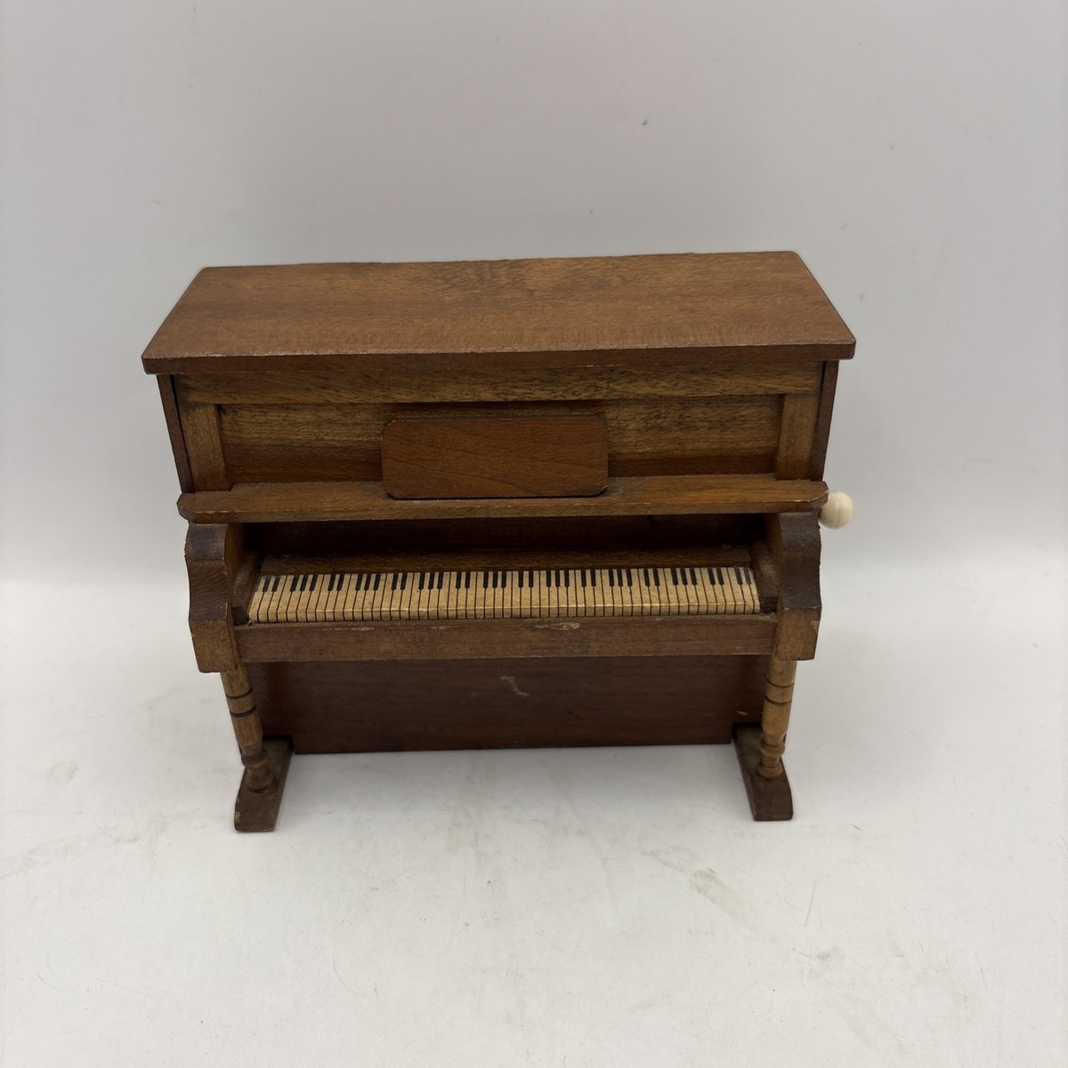 VINTAGE Shackman Wooden Upright Piano Music Box 1:12 Miniature