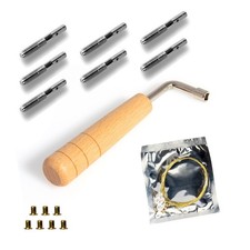 7 Lyre Harp Strings 7pcs String Pin Nails with Tuning Wrench for Lyre Harp an...