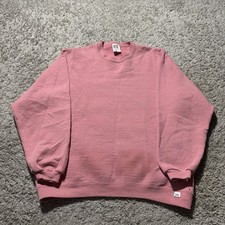 Vintage 1980s Russell Athletic Pink Crewneck Pullover Medium 90s Rare Color